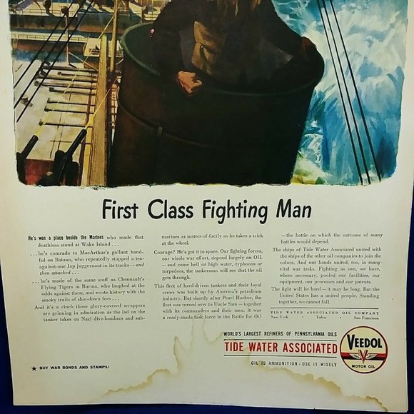 Veedol Oil First Class Fighting Man Studebaker Magazine Advertisement Print Ad - Picture 3 of 6